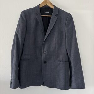 The Kooples Paris Tollegno Check Blazer Grey Size 48 Men's Double-Breasted